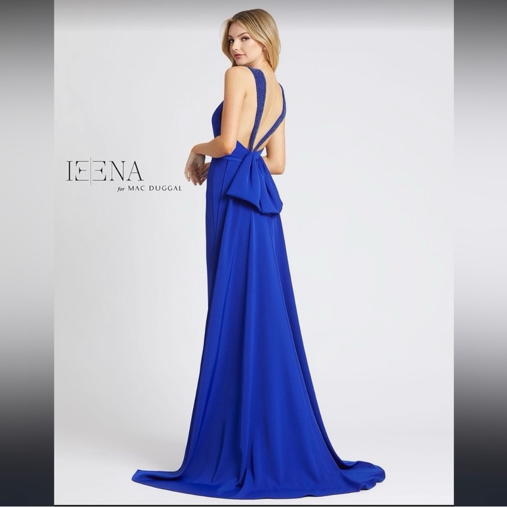 Mac Duggal Blue Evening Gown